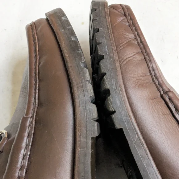 Gucci Horsebit Loafers Brown Leather Men 8 D Rubber - Picture 6 of 16